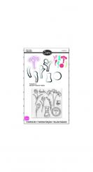 Sizzix Stanzer Framelits  mit Clear Stempel Set Bumen und Vase 14lg - Set 