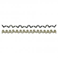 Sizzix Stanzer Sizzlits Decorative Strip - Bats & Crossbones by Tim Holtz 