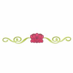 Sizzix Stanzer Sizzlits Decorative Strip Flower Burst mit Ribbons 