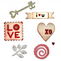 Sizzix Stanzer Sizzlits Set 3tlg - Hearts & More Set by Eileen Hull 