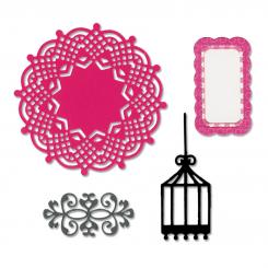 Sizzix Stanzer Thinlits  Set 4tlg - This & That, Graceful by Echo Park Paper Co. 