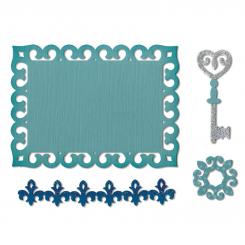 Sizzix Stanzer Thinlits s - Border, Label, Medallion & Key by Rachael Bright 
