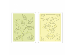 Sizzix Textured Impressions Prägefolder 2 Stk. - Ferns & Seed Packet Set 