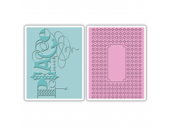 Sizzix Textured Impressions Prägefolder 2 Stk. - Peace Set by Brenda Walton 