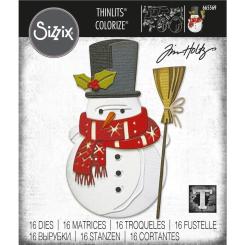 Sizzix Thinlits Colorize Stanzer Set 16tlg. - Schneeman Winston by Tim Holtz 