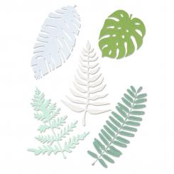 Sizzix Thinlits Plus Stanzer 5tlg. - Große Tropische Blätter by Jenna Rushforth 