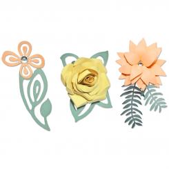 Sizzix Thinlits Plus Stanzer - Love Birds 3-D Floral 