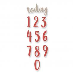 Sizzix Thinlits Stanzer 11tlg. - Pinsel Zahlen by Debi Potter 