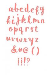 Sizzix Thinlits Stanzer - 35tlg - Pinsel-Alphabet by Debi Potter 