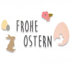 Sizzix Thinlits Stanzer - 9tlg - Text - Frohe Ostern 