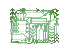 Sizzix Thinlits Stanzer - Card Front, Arrows w/Layering Shapes by Jen Long 