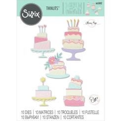 Sizzix Thinlits Stanzer Set 10tlg. - Bau eine Torte by Olivia Rose 