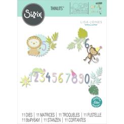 Sizzix Thinlits Stanzer Set 11tlg. - Jungle Fun by Lisa Jones 