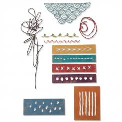 Sizzix Thinlits Stanzer Set 11tlg. - Media Marks by Tim Holtz 