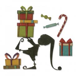 Sizzix Thinlits Stanzer Set 11tlg. - Weihnachtsmann Helfer by Tim Holtz 