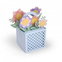 Sizzix Thinlits Stanzer Set 12tlg. - Karte in einer Box, Blumenkorb by Lynda Kanase 