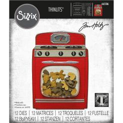 Sizzix Thinlits Stanzer Set 12tlg. - Retro Backofen by Tim Holtz 