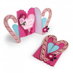 Sizzix Thinlits Stanzer Set 13tlg. - Karte, Zuckerstange Fold-A-Long by Jen Long 