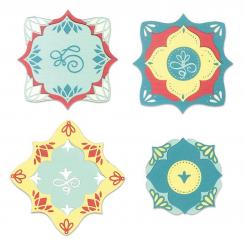 Sizzix Thinlits Stanzer Set 14tlg. -Ecken & Labels by Courtney Chilson 