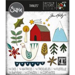 Sizzix Thinlits Stanzer Set 14tlg. - Nordische Weihnacht by Tim Holtz 