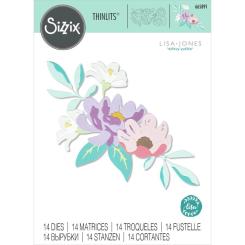 Sizzix Thinlits Stanzer Set 14tlg. - Sommerblumen by Lisa Jones 