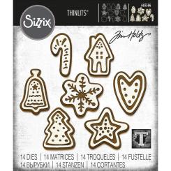 Sizzix Thinlits Stanzer Set 14tlg. - Weihnachtsplätzchen by Tim Holtz 