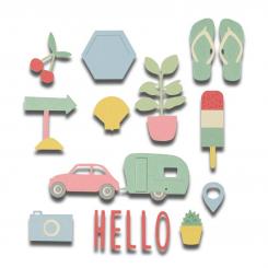 Sizzix Thinlits Stanzer Set 17tlg. - Sommer Zeit by My Life Handmade 