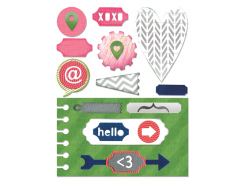 Sizzix Thinlits Stanzer Set 20tlg - Notebook Base w/Layering Shapes by Jen Long 