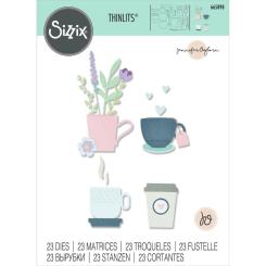 Sizzix Thinlits Stanzer Set 23tlg. - Teetassen by Jennifer Ogborn 
