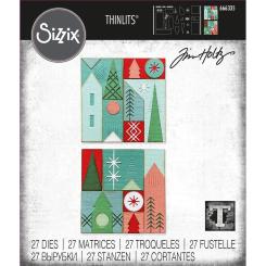 Sizzix Thinlits Stanzer Set 27tlg.- Holiday Blocks by Tim Holtz 