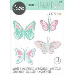 Sizzix Thinlits Stanzer Set 29tlg. - Gemusterte Schmetterlinge by Jenna Rushforth 