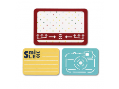 Sizzix Thinlits Stanzer Set 3tlg - Smile for the Camera by Rachael Bright 