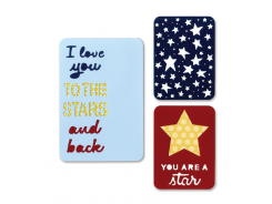 Sizzix Thinlits Stanzer Set 3tlg - Stars by Rachael Bright 
