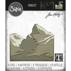 Sizzix Thinlits Stanzer Set 6tlg. - Berg Gipfel by Tim Holtz 