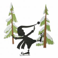 Sizzix Thinlits Stanzer Set 6tlg. - Eislaufen by Tim Holtz 