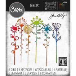 Sizzix Thinlits Stanzer Set 6tlg.- Kunstvolle Stengel by Tim Holtz 