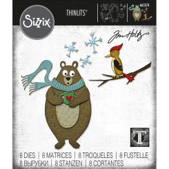 Sizzix Thinlits Stanzer Set 8tlg. - Kuscheliger Winter by Tim Holtz 