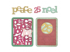 Sizzix Thinlits Stanzer Set 9tlg - Christmas Phrase Cards by Paula Pascual 