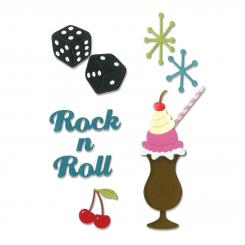 Sizzix Thinlits Stanzer Set 9tlg - Rock 'n Roll Sundae by Jen Long 