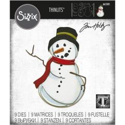 Sizzix Thinlits Stanzer Set 9tlg. - Schneemann Mr. Frost by Tim Holtz 