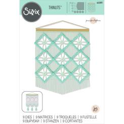 Sizzix Thinlits Stanzer Set 9tlg. - Vorderseite Makramee-Karte by Jennifer Ogborn 