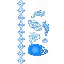 Spellbinders Shapeabilities Stanz- & Prägeschablone Damask Accents 7 Stanzer 