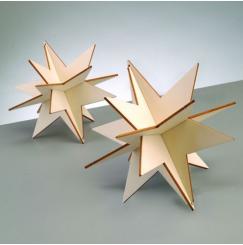 Sperrholz 2 Sterne ausgelasert 