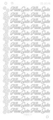 Spiegel-Stickerbogen Alles Gute Platinum 100 x 230mm Gold Gold