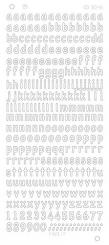 Spiegel-Stickerbogen Alphabet Platinum 100 x 230mm 