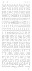 Spiegel-Stickerbogen Alphabet Platinum 100 x 230mm Silber Silber