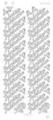 Spiegel-Stickerbogen Aufrichtige Anteilnahme platinum 100 x 230mm Silber Silber
