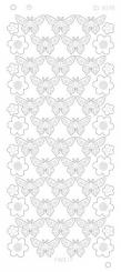 Spiegel-Stickerbogen Blumen & Schmetterlinge Platinum 100 x 230mm 