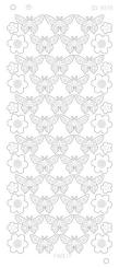 Spiegel-Stickerbogen Blumen & Schmetterlinge Platinum 100 x 230mm Gold Gold