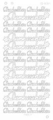 Spiegel-Stickerbogen Dankeschon Platinum 100 x 230mm 